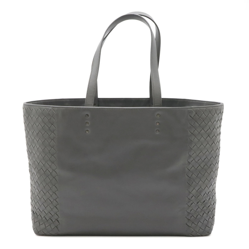 BOTTEGA VENETA Intrecciato Tote Bag Shoulder Hobo Leather Gray